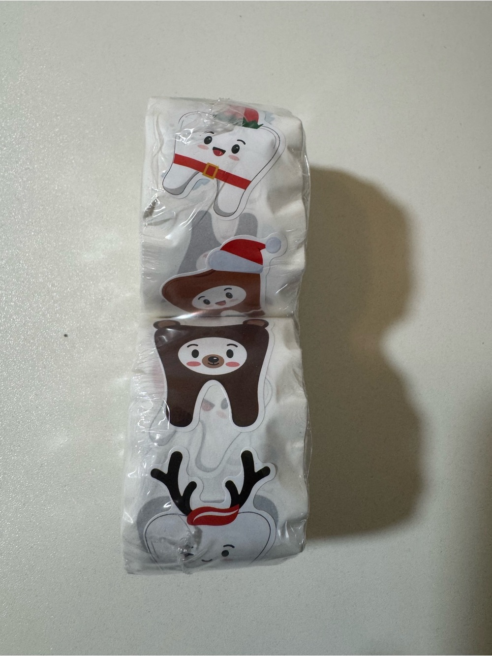 2 Holiday Tooth Sticker Rolls- Dental Rewards/ Tooth Fairy